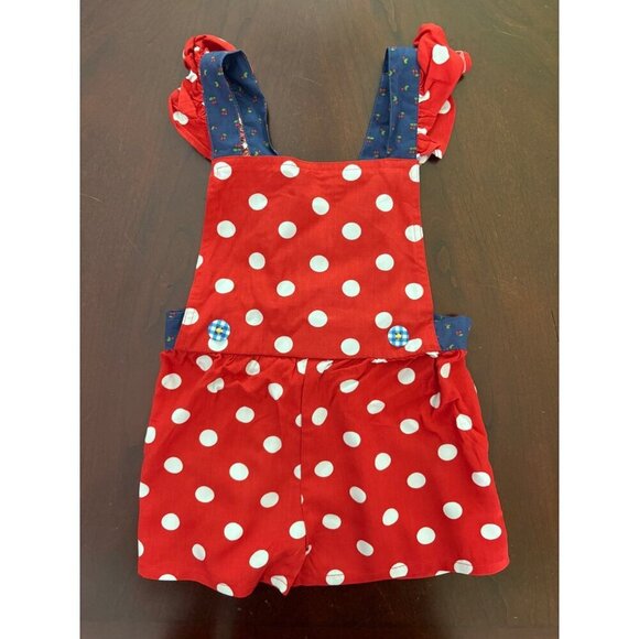 Matilda Jane Magical Day Red Polka Dot Romper Shortalls Overalls Size 2T - Picture 4 of 11